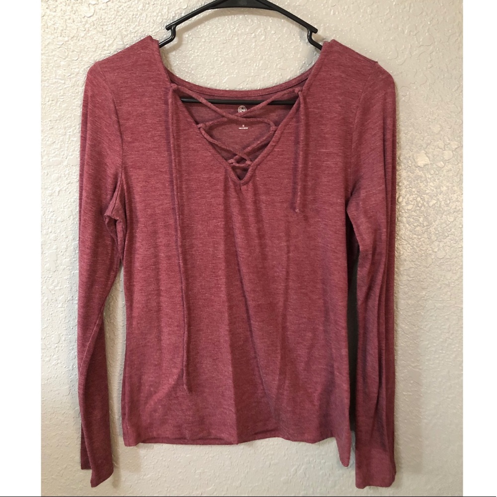 SO Lace Up Slim Tee